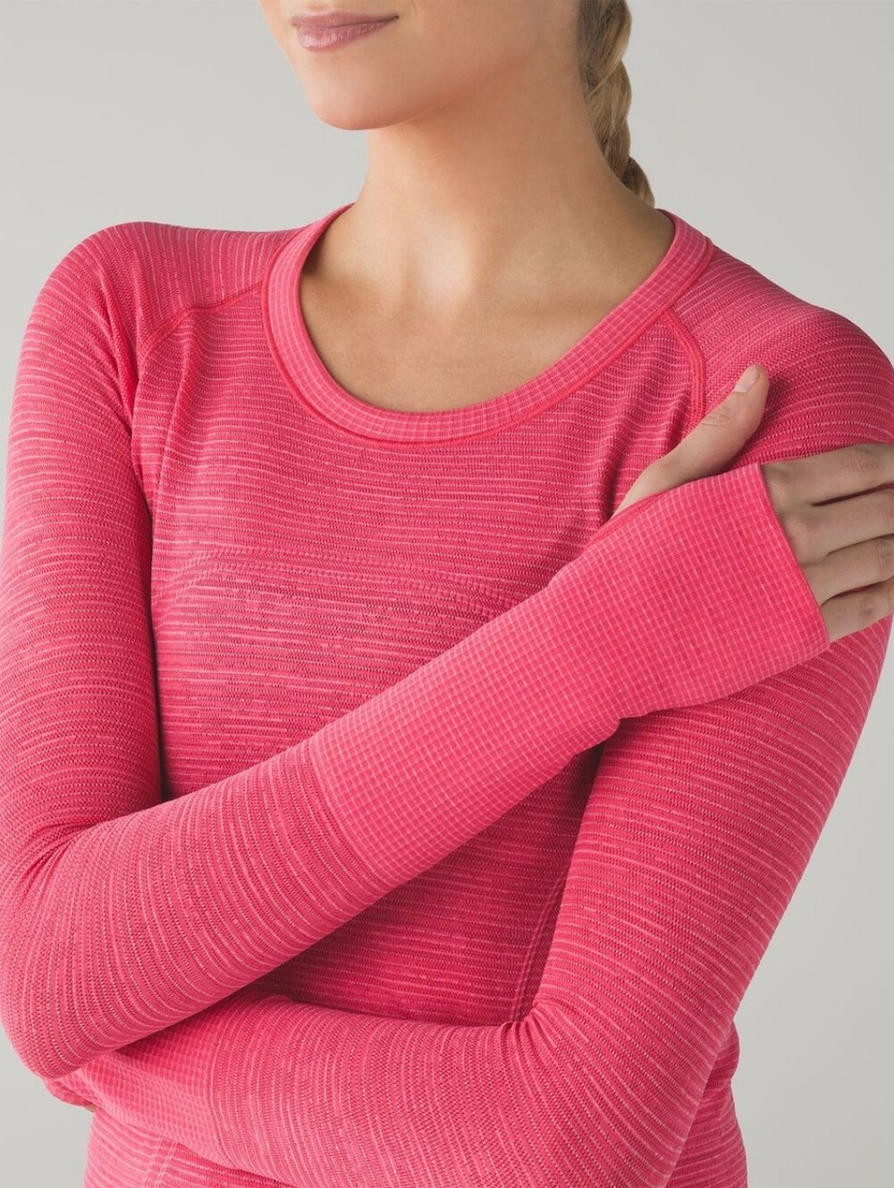 Lululemon Swiftly Tech Long Sleeve Crew Heathered Boom Juice